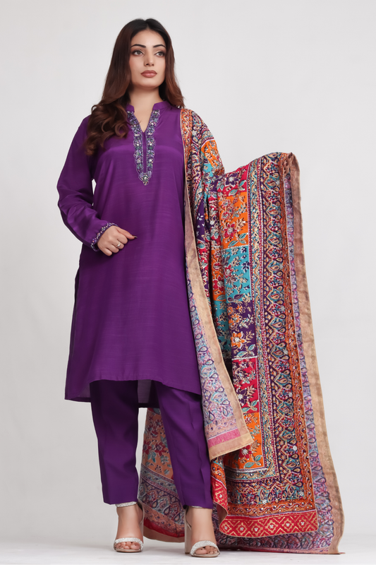 Melis - 3-Piece Stitched Suit - RZL102