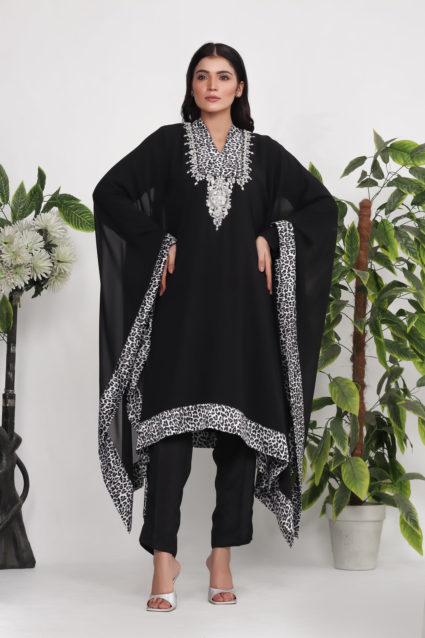 Valea - 3-Piece Stitched Suit Kaftan- RZL107
