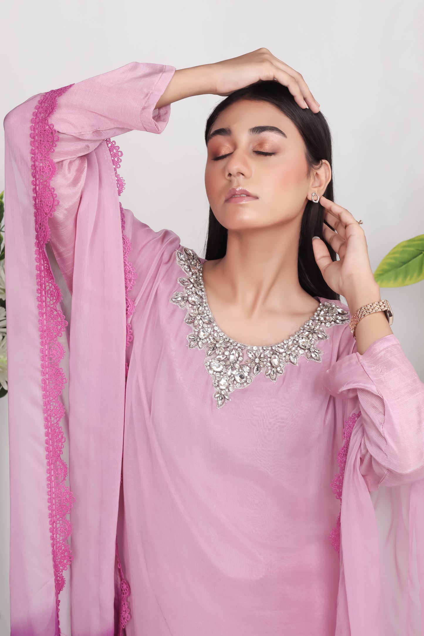 Roselle - 3-Piece Stitched Kaftan Suit - RZL123