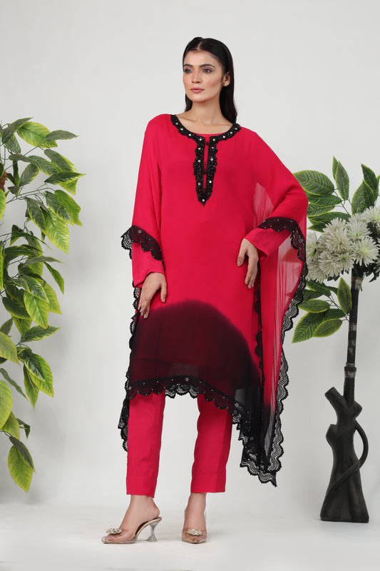 Isoria - 3-Piece Stitched Kaftan Suit - RZL124