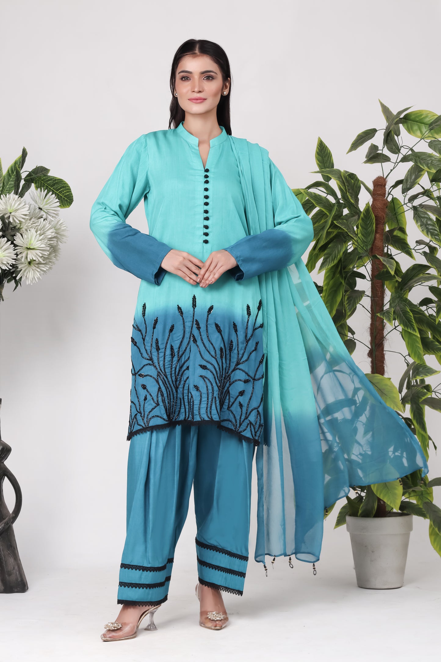 Cyanne - 3-Piece Stitched Suit - RZL114