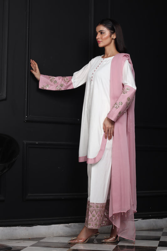 Amirah - 3-Piece Stitched Suit - RZL109
