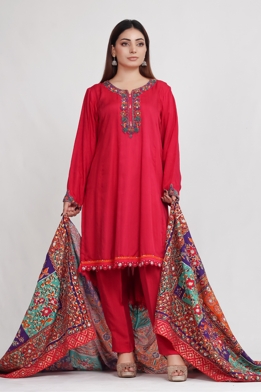 Orna - 3-Piece Stitched Suit - RZL104