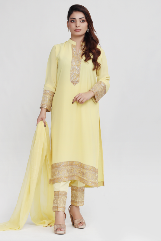 Nora - 3-Piece Stitched Suit - RZL128