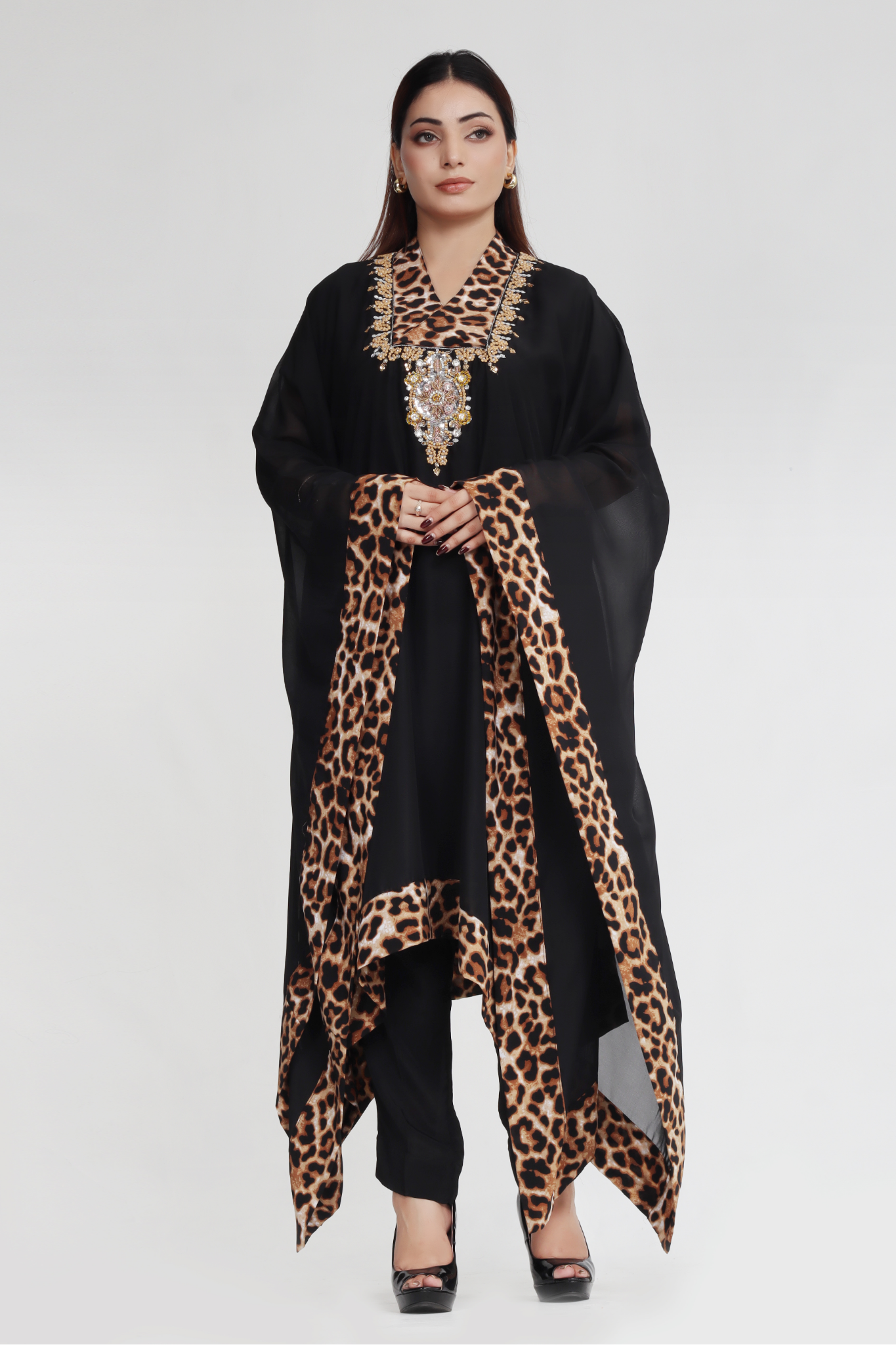 Celeste - 3-Piece Stitched Suit Kaftan - RZL105