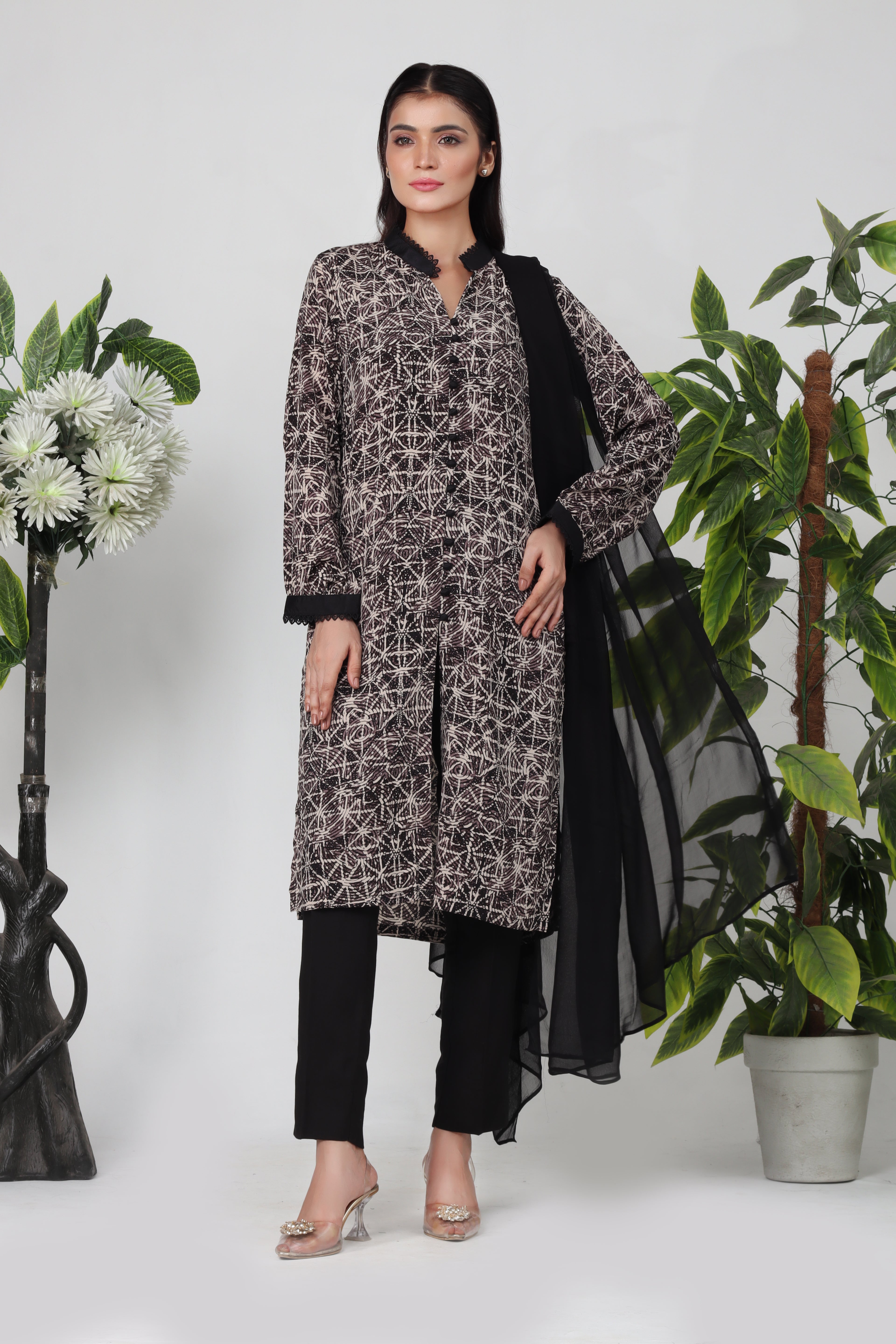 Celna - 3-Piece Stitched Suit - RZL130
