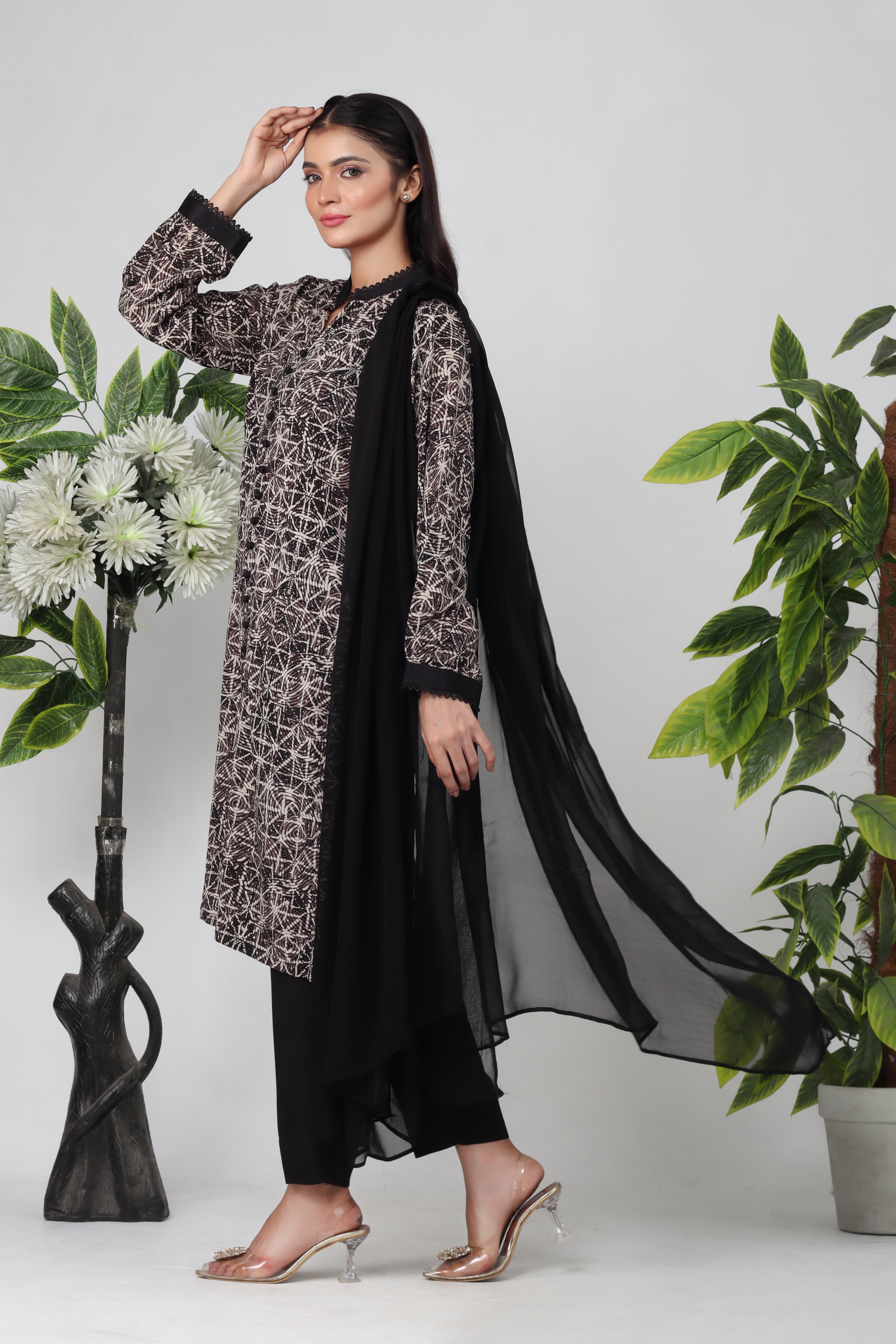 Celna - 3-Piece Stitched Suit - RZL130
