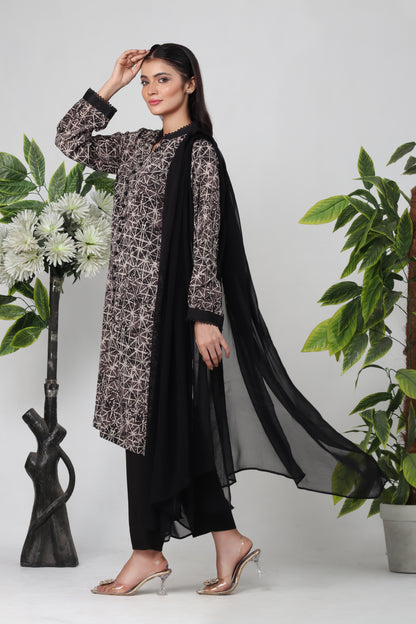 Celna - 3-Piece Stitched Suit - RZL130