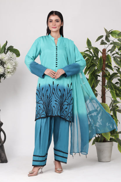Cyanne - 3-Piece Stitched Suit - RZL114