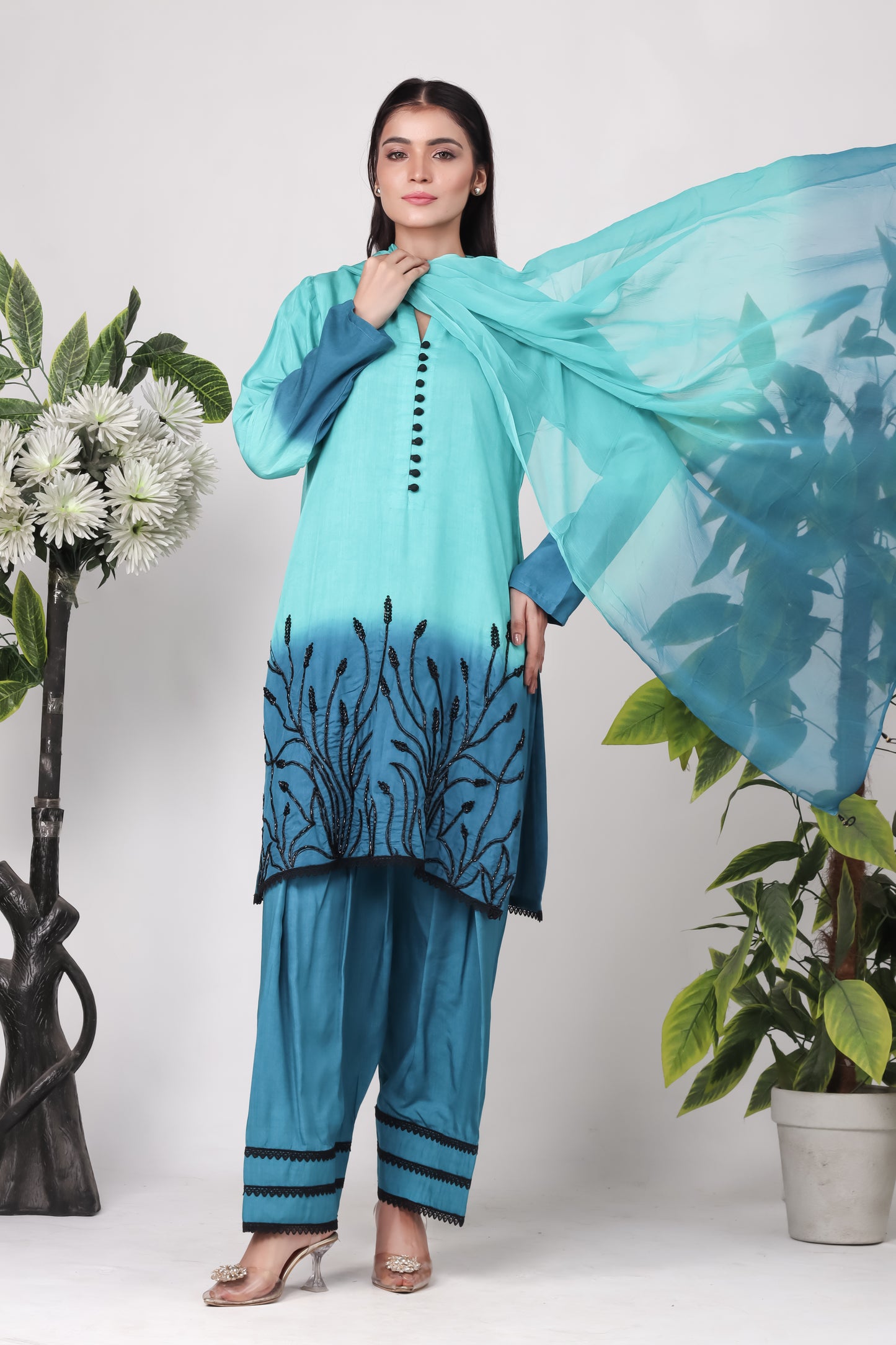 Cyanne - 3-Piece Stitched Suit - RZL114