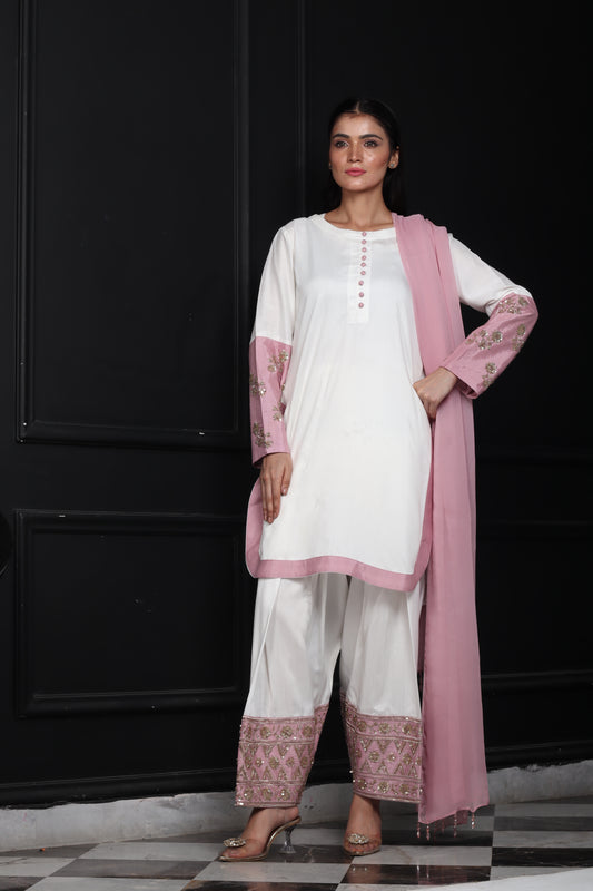 Amirah - 3-Piece Stitched Suit - RZL109