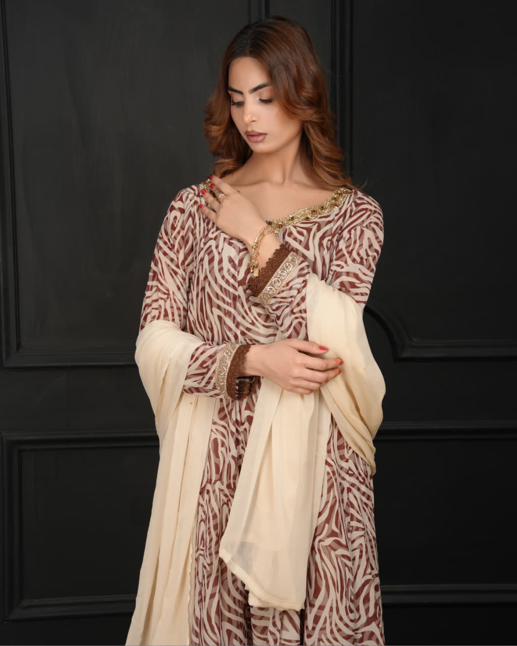 Desert Muse -3 Piece Stitched suit
