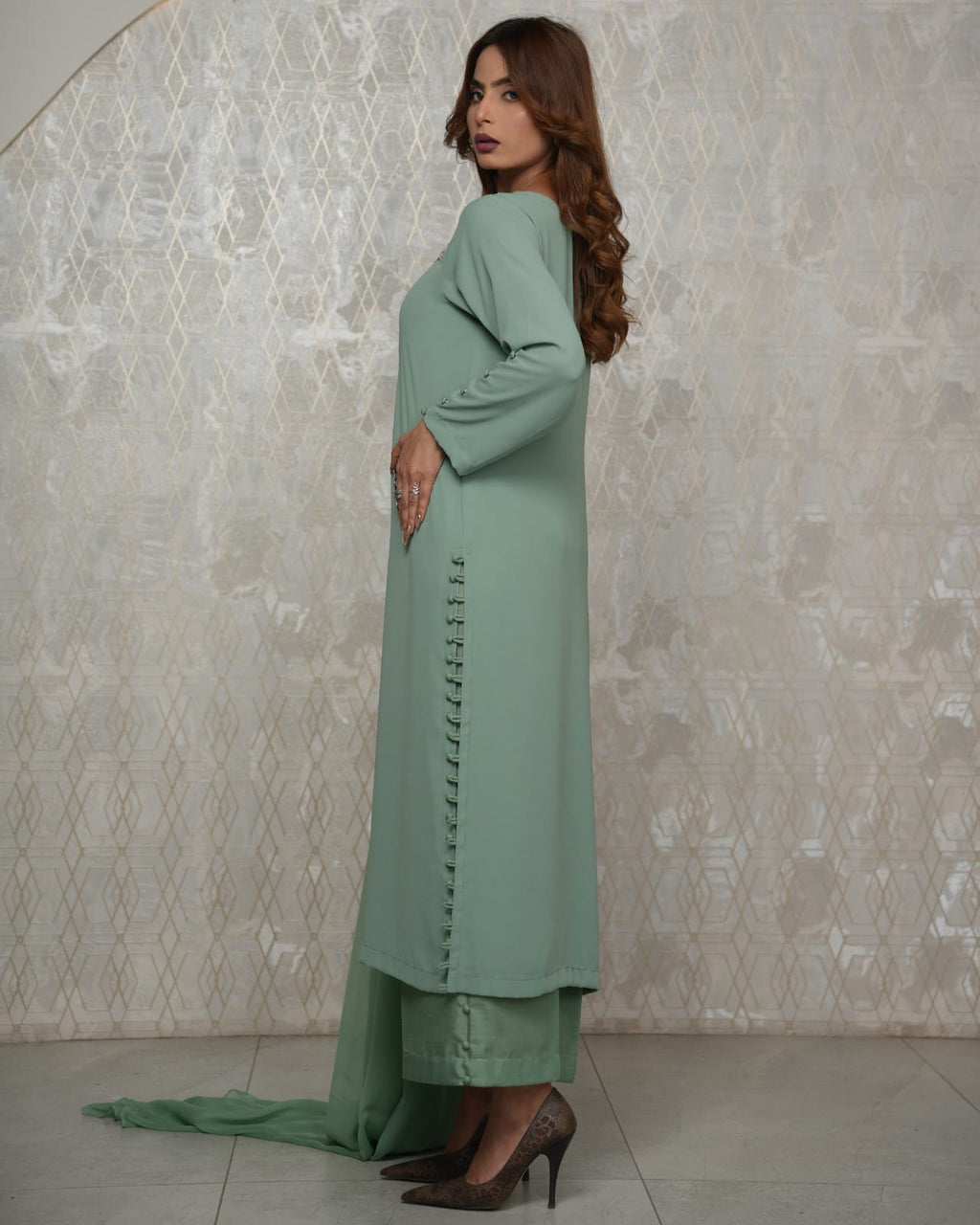 Mint grace 3 piece stitched