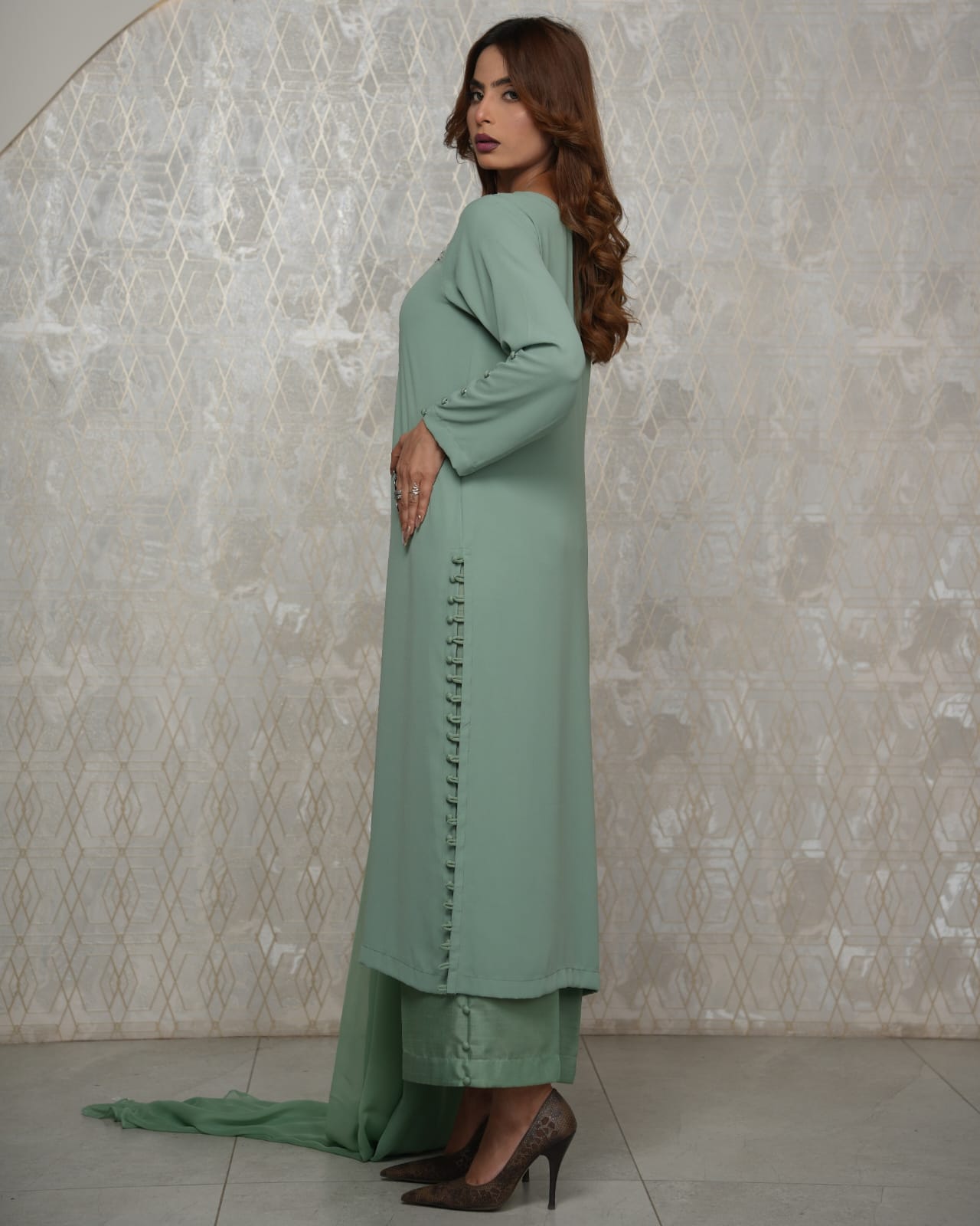 Mint grace 3 piece stitched