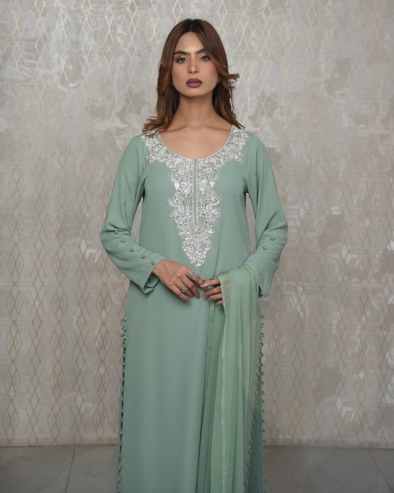 Mint grace 3 piece stitched