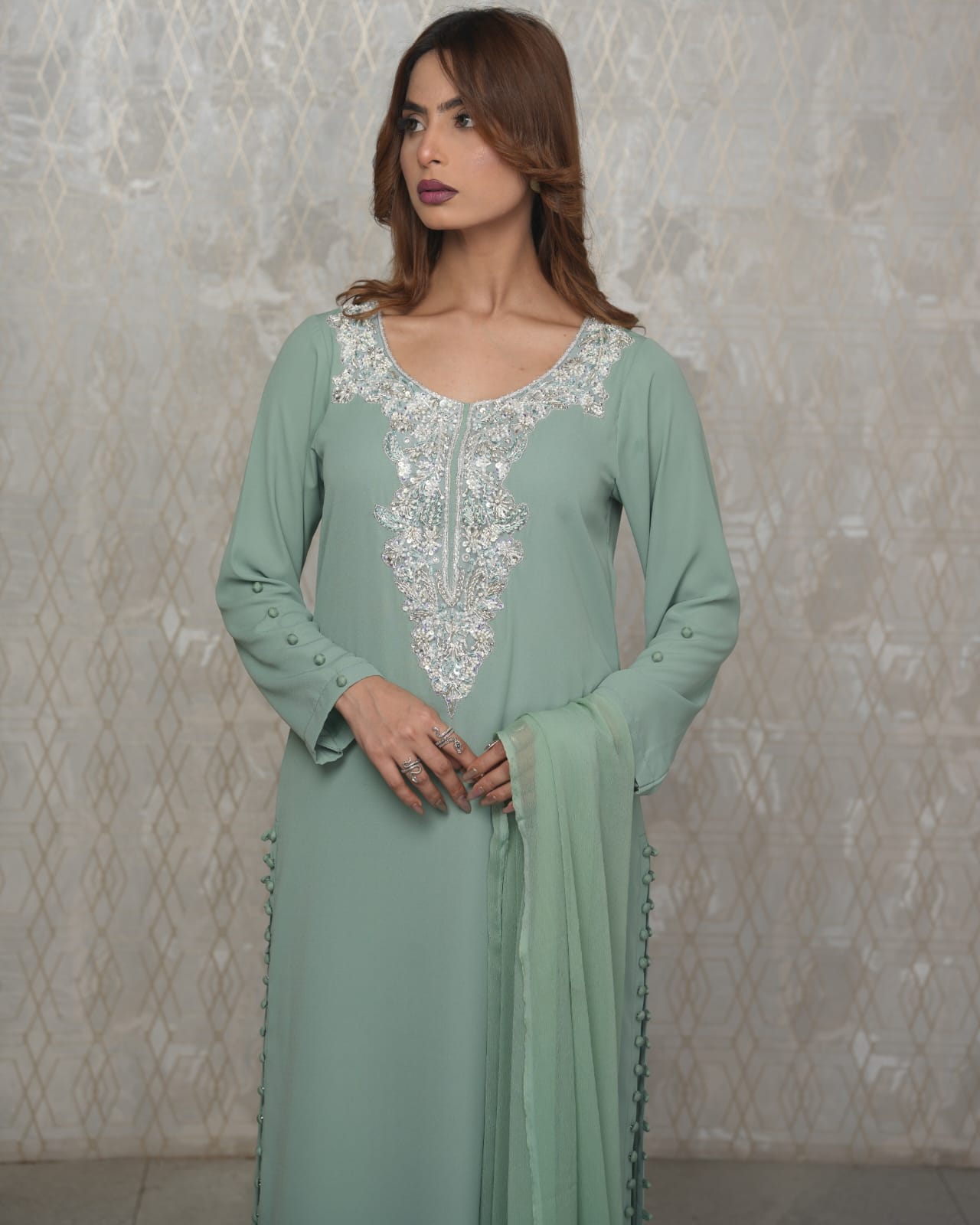 Mint grace 3 piece stitched
