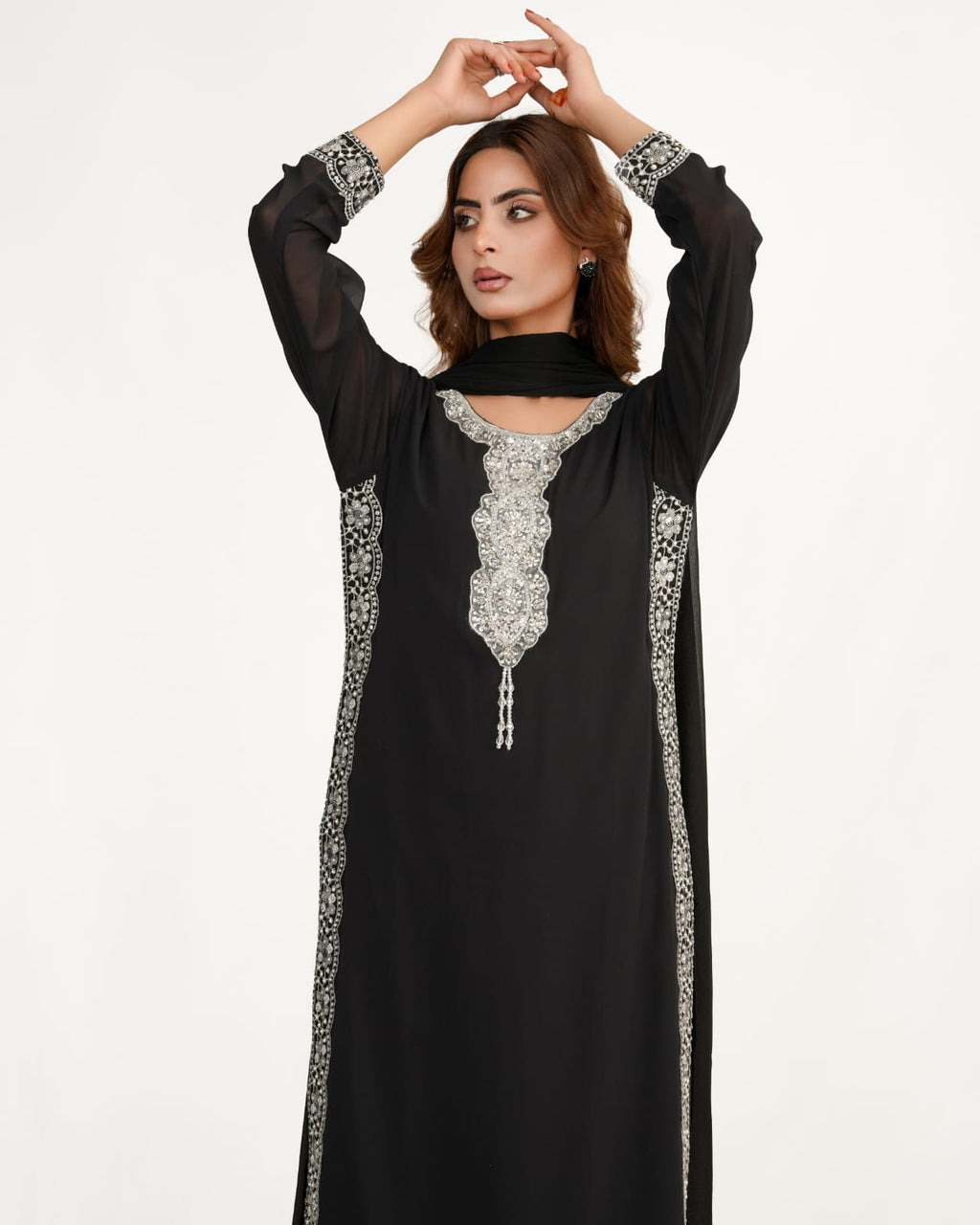 Silver Noir-3 Piece Stitched suit
