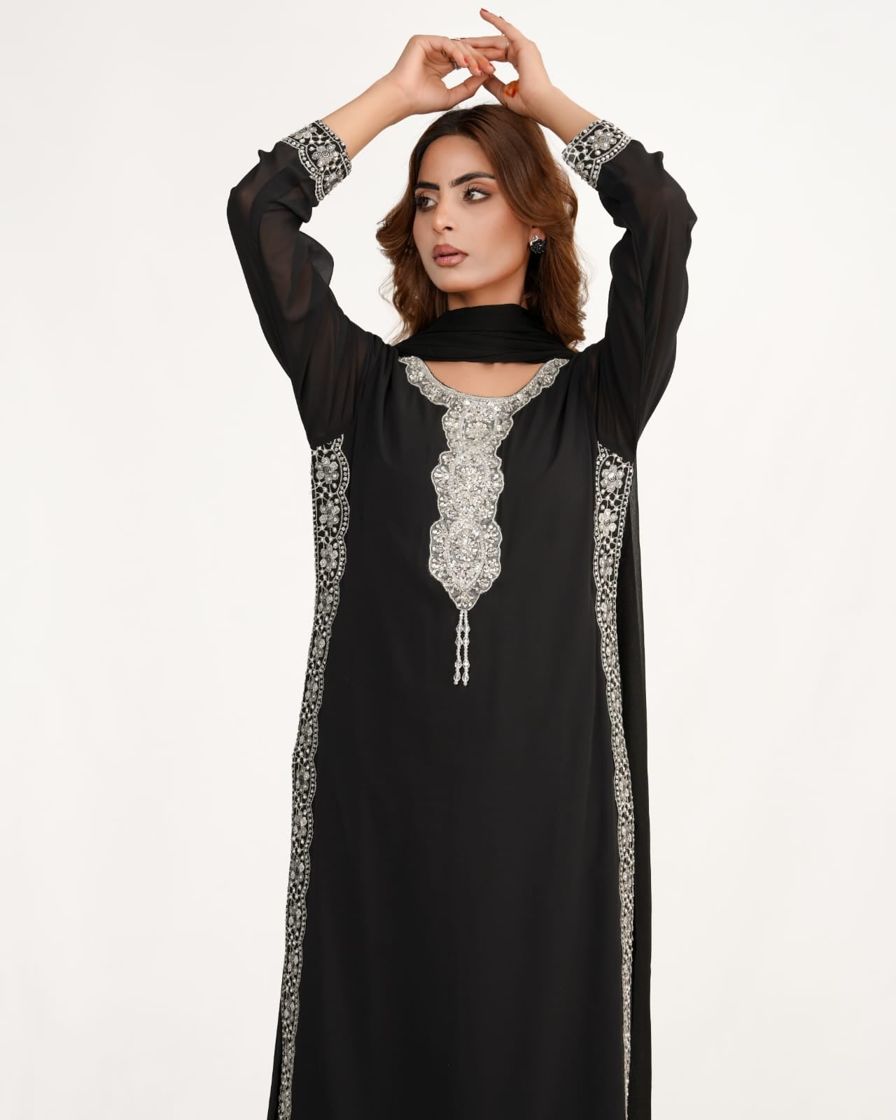 Silver Noir-3 Piece Stitched suit