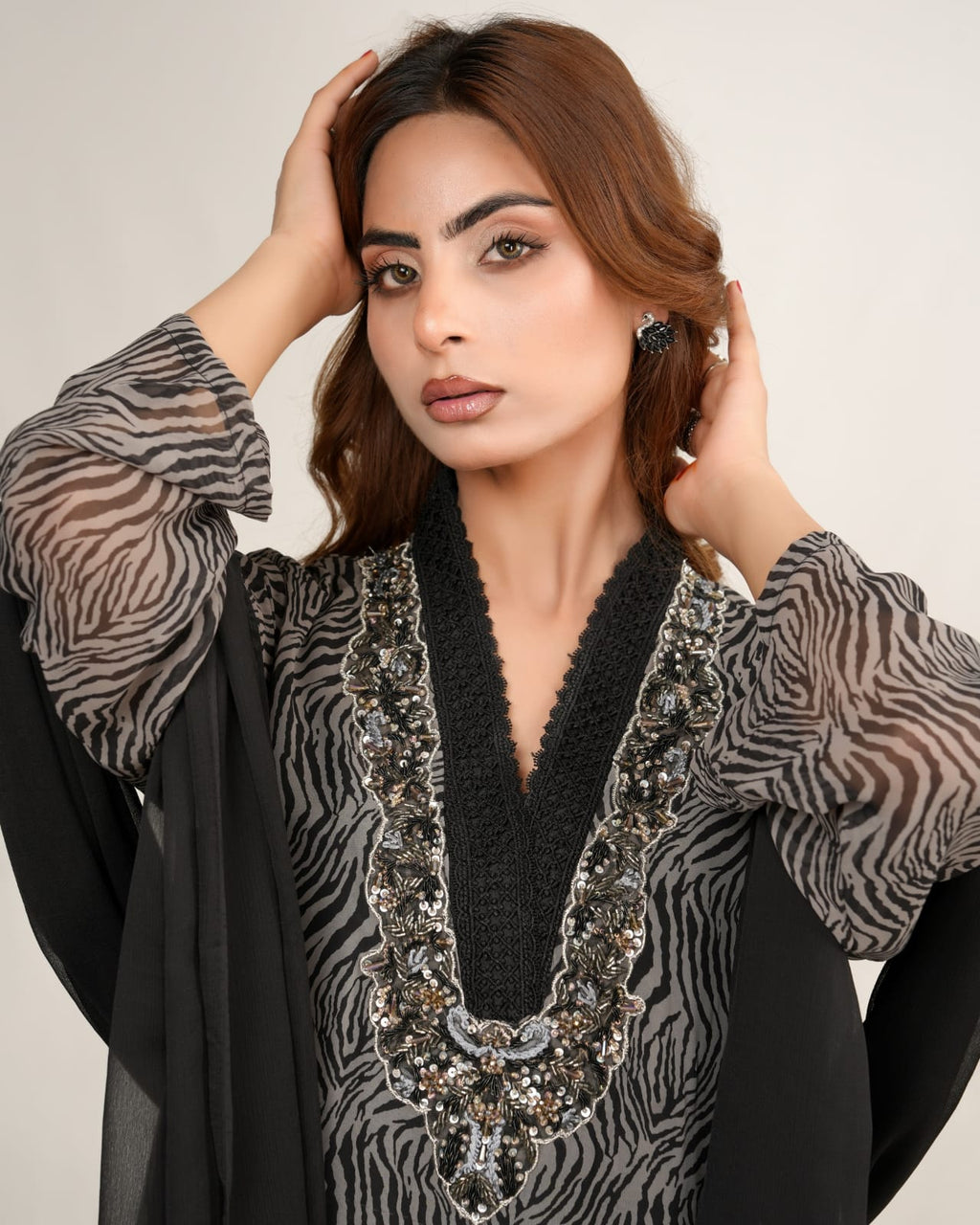 Nyra-3 Piece Stitched suit