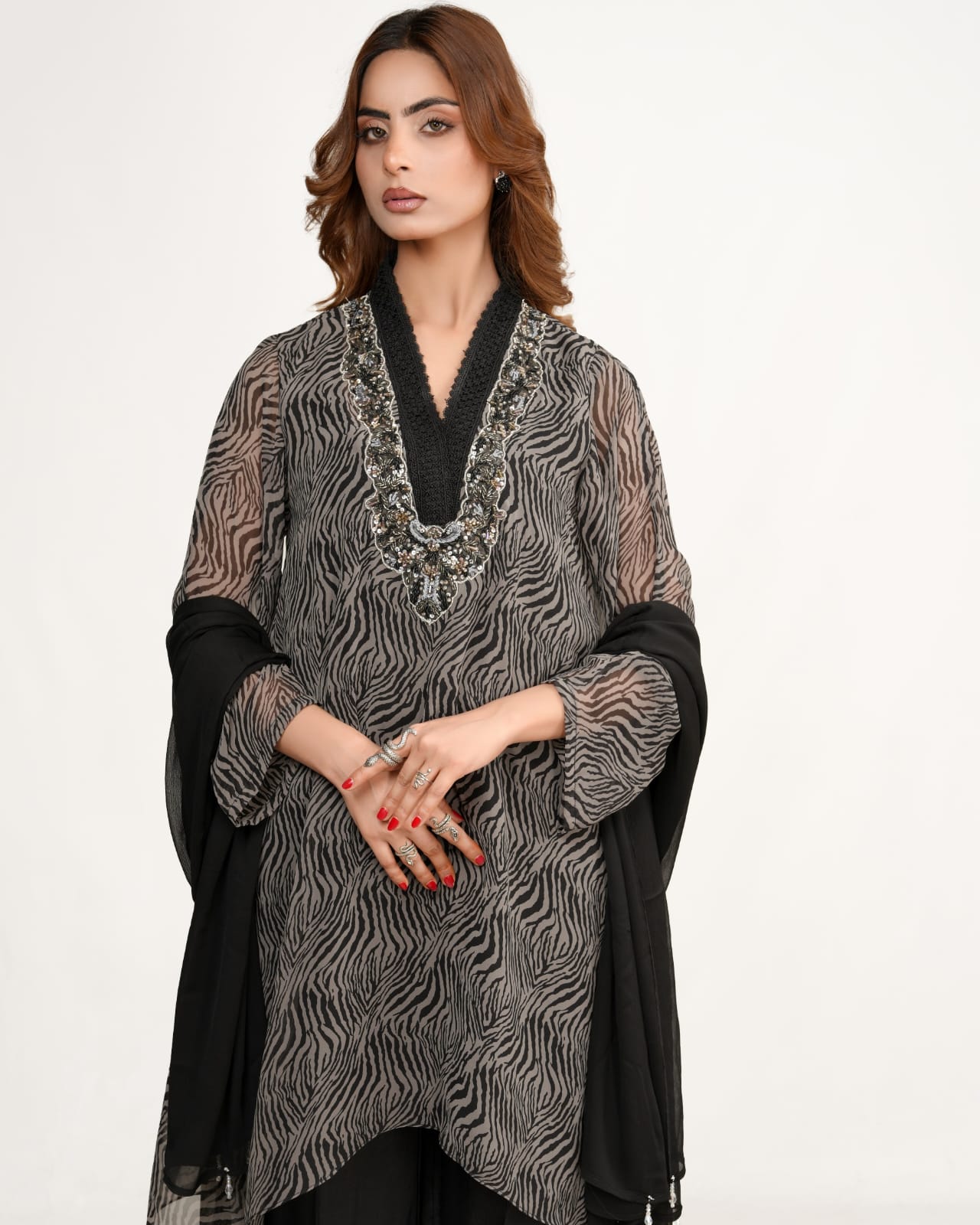 Nyra-3 Piece Stitched suit