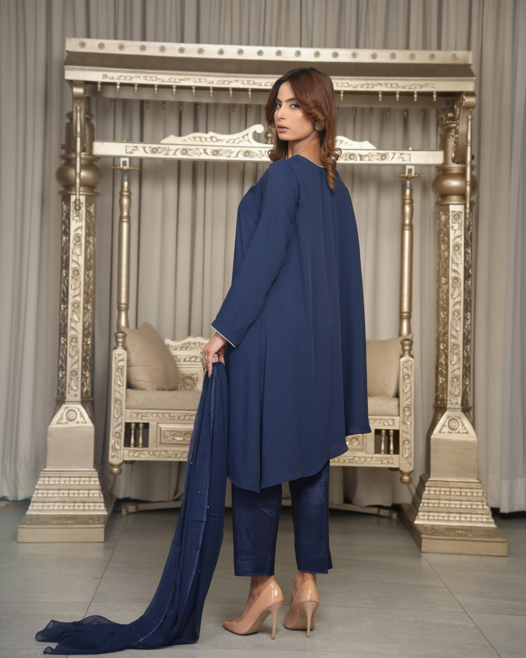 Blue Muse - 3Piece Stitched suit